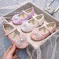 Eboo Girl Beautiful Butterfly Bow Dress Shoes Crystal Princess Sandals for Party Wedding