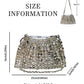Eboo Luxury Crystal Mesh Shoulder Bag for Women – Metallic Party Handbag
