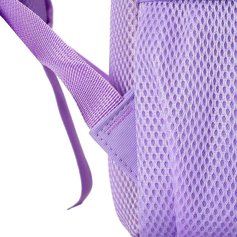 Eboo Cute Purple Bunny & Flower Kids School Bag with Small Matching Pouch