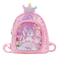 Eboo Cute Glitter Crown Unicorn Kids Backpack – Sparkling Sequin Mini School Bag
