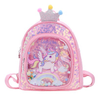 Eboo Cute Glitter Crown Unicorn Kids Backpack Ã¢?? Sparkling Sequin Mini School Bag