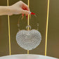 Eboo Luxury Crystal Evening Clutch Bag for Women – Rhinestone Party Handbag with Gold Ring Handle
