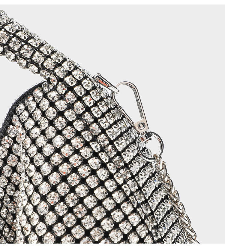 Eboo Luxury Designer Rhinestone Crossbody Bag Shiny Shoulder Bag