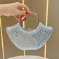 Eboo Luxury Crystal Crescent Clutch Bag for Women – Rhinestone Evening Party Handbag with Ring Handle
