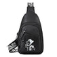Eboo Cartoon Music Boy Black Sling Bag – Casual Outdoor Chest Crossbody Bag