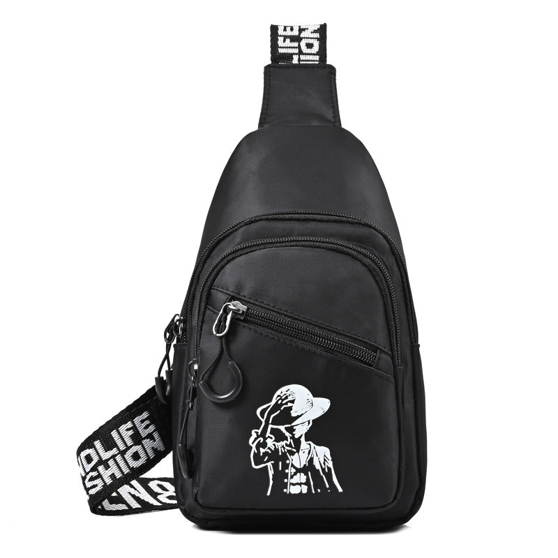 Eboo Cartoon Music Boy Black Sling Bag Ã¢?? Casual Outdoor Chest Crossbody Bag