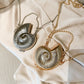 Eboo Luxury Nautilus Shell Metal Clutch Bag for Women – Elegant Evening Party Crossbody Purse with Chain Strap