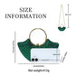 Eboo Luxury Crystal Crescent Clutch Bag for Women – Rhinestone Evening Party Handbag with Ring Handle