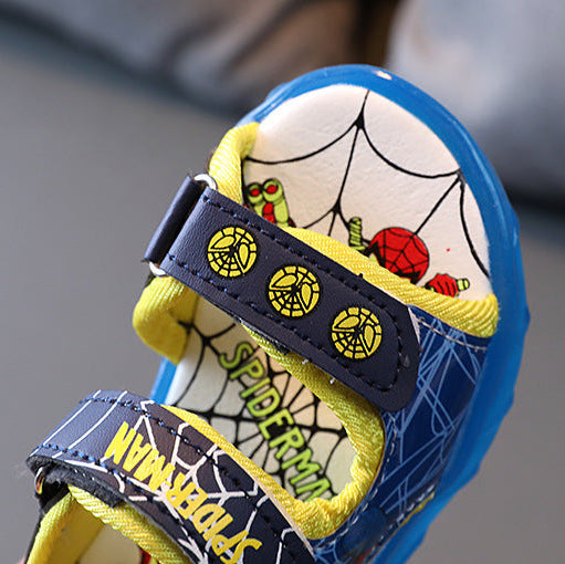 Kids LED Light-Up Skids Sandals | Kids Spider-Man Sandals