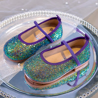 Eboo  Girls Glitter Princess Ballet Flats Shoes Ballerina Dress Shoes for Wedding Party