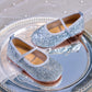 Eboo  Girls Glitter Princess Ballet Flats Shoes Ballerina Dress Shoes for Wedding Party