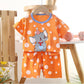 Eboo Baby Boys Cartoon Elephant Polka Dot Summer T-Shirt & Shorts 2-Piece Outfit Set