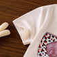 Eboo Baby Girls Bow Print T-Shirt & Leopard Print Flared Pants Co-Ord Set