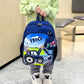 Eboo Kids Blue Truck School Backpack with Matching Mini Pouch