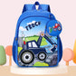 Eboo Kids Blue Truck School Backpack with Matching Mini Pouch