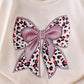 Eboo Baby Girls Bow Print T-Shirt & Leopard Print Flared Pants Co-Ord Set