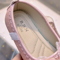 Eboo Girl Beautiful Butterfly Bow Dress Shoes Crystal Princess Sandals for Party Wedding