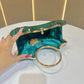 Eboo Luxury Crystal Crescent Clutch Bag for Women – Rhinestone Evening Party Handbag with Ring Handle