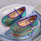 Eboo  Girls Glitter Princess Ballet Flats Shoes Ballerina Dress Shoes for Wedding Party