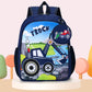 Eboo Kids Blue Truck School Backpack with Matching Mini Pouch