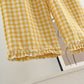 Eboo Baby Girls Checkered Sleeveless Frill Top & Wide Leg Pants Co-Ord Set
