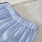 Eboo Eboo Baby Girls Blue Striped Bow Sleeveless Top & Wide Leg Pants Co-Ord Set