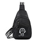 Eboo Cartoon Music Boy Black Sling Bag – Casual Outdoor Chest Crossbody Bag