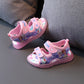 Baby Girl Sandals Cartoon Princess Print Children LED Light Up Sandals