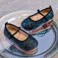 Eboo  Girls Glitter Princess Ballet Flats Shoes Ballerina Dress Shoes for Wedding Party