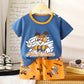 Eboo Baby Boys Cartoon Puppy Print Summer T-Shirt & Shorts 2-Piece Outfit Set