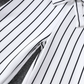 Toddler Girls Vertical Striped Asymmetrical Neck Ruffle Trim Belted Jumpsuit