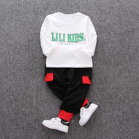 Eboo Kids Chit Wear 3Pcs Suit Cartoon Ox Horn Sculpt Jacket Lone-sleeve Pants Outfits