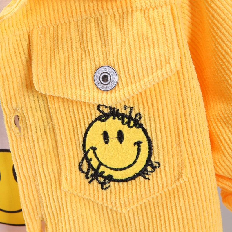 Baby Boy’s Yellow Corduroy Jacket & Pants Set
