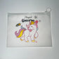 Eboo Korean Translucent Unicorn Cute Girl Pencil Case Stationery Bag Creative Storage File Bag Office Stationery Desk Organizer