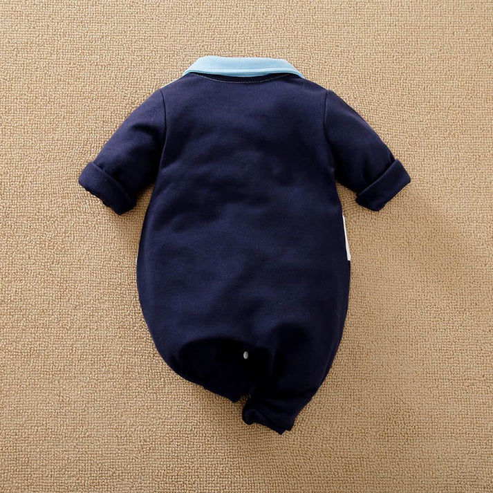 Eboo Blue Shades Polo Style Baby Romper