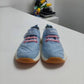Light Blue Canvas Baby Sneakers with Pink Strap