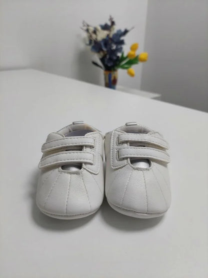 Baby Girl White Leather First Walker Shoes