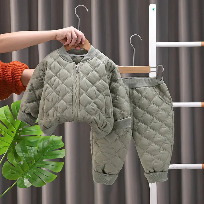 Eboo Kids Quilted Puffer Jacket N Pants 2pcs Set