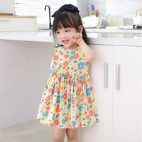Eboo Floral Print Sleeveless Baby Girls Dress