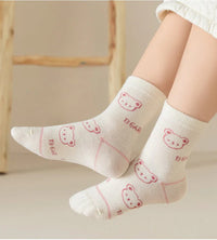 Eboo 5-Pack Lovely Mixed Prints Mid-Calf Socks (5 Designs)