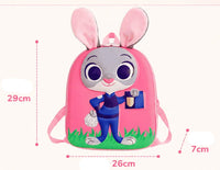 Eboo Cute 3D Bunny Officer Hard Shell Kids Backpack with Plush Ears