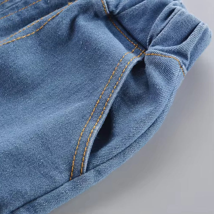 Eboo Blue Denim 2pc Jeans and Shirt Set