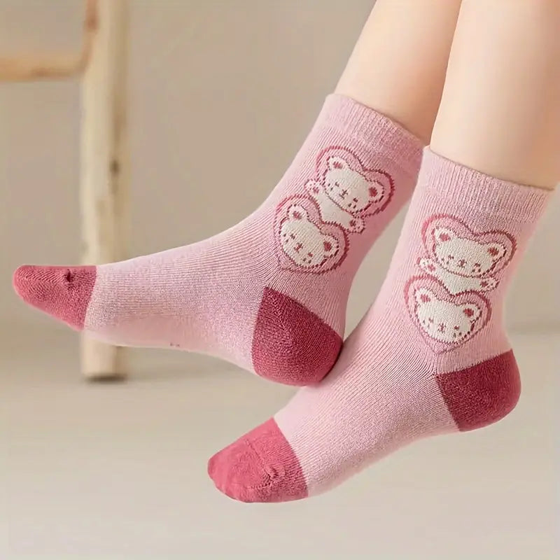 Eboo 5-Pack Lovely Mixed Prints Mid-Calf Socks (5 Designs)