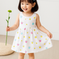 Eboo White Baby Girl Sundress with Crown Print