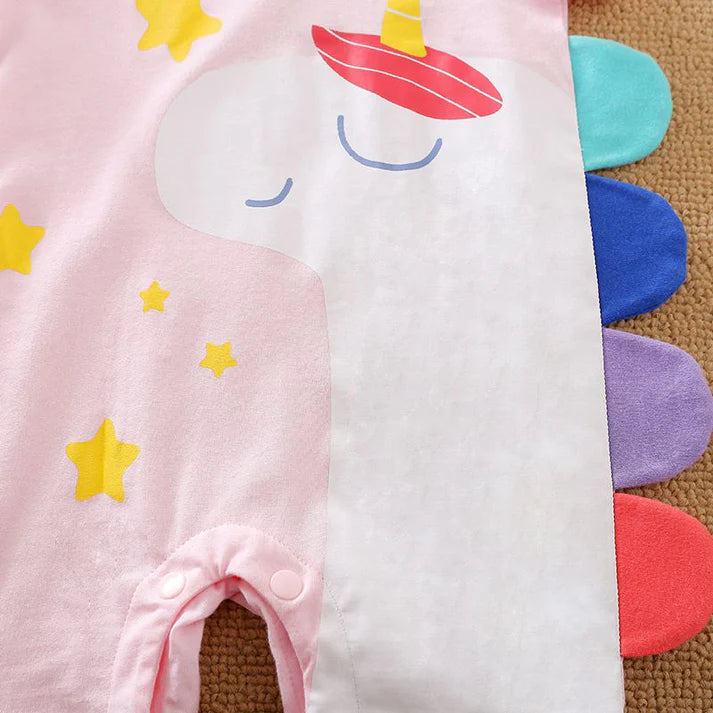 Adorable Unicorn Pink Girl Romper