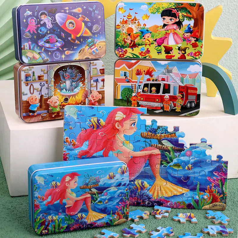 Jigsaw Puzzle with Aluminum Box – Perfect Gift for Kids