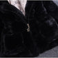Eboo Girls Winter Warm Hooded Faux Fur Jacket with Cute Ear Design (Black)