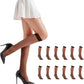 Eboo Women'S Nylon Socks Knee High Stockings Ultrathin Summer Lace Crew Sock