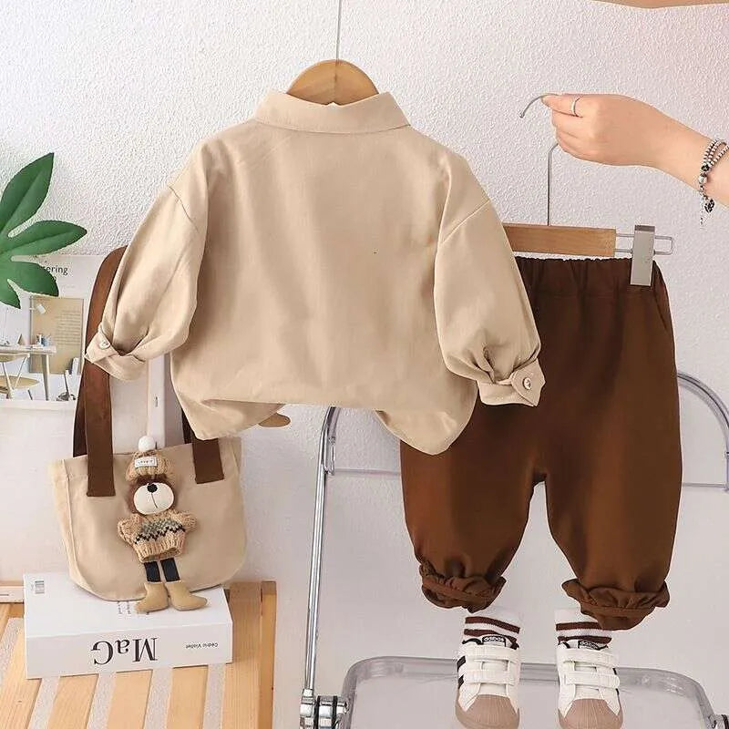 Eboo Kids Typographic Printed Shirt With Bag and Pants Set