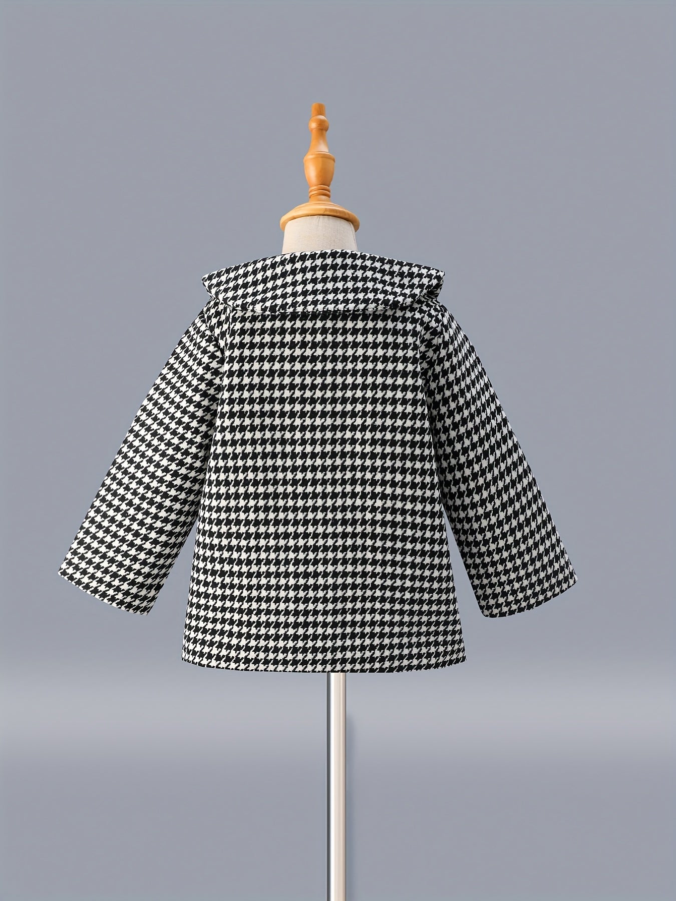 Eboo Kids' Black and White Houndstooth Print Coat / Jacket
